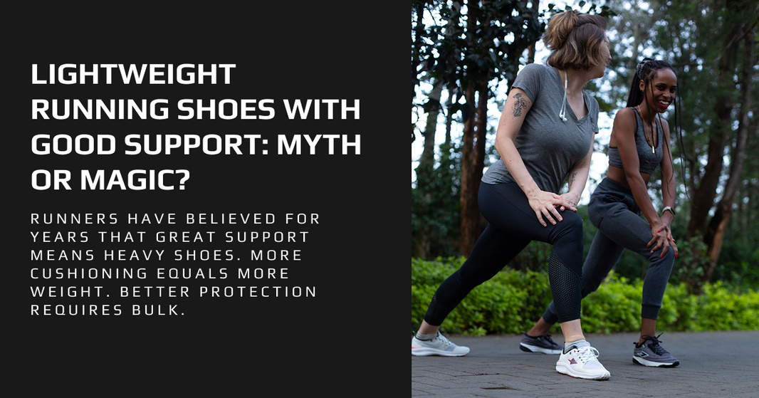 Lightweight running shoes with cushioned sole and supportive design
